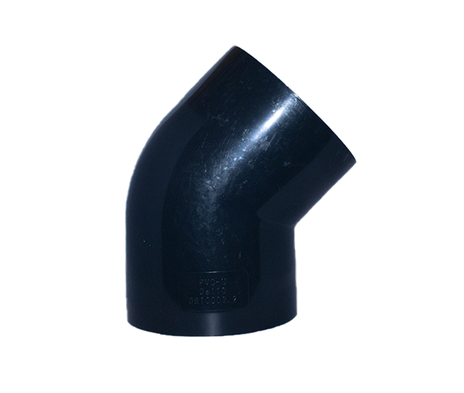 Codo Pvc Para Presion 45º Dark Gray, Pn10 200mm