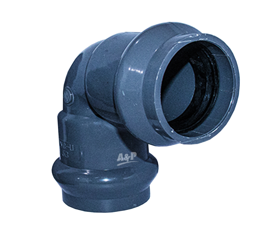 Codo Pvc Uz 90° A&p Pn10 90mm
