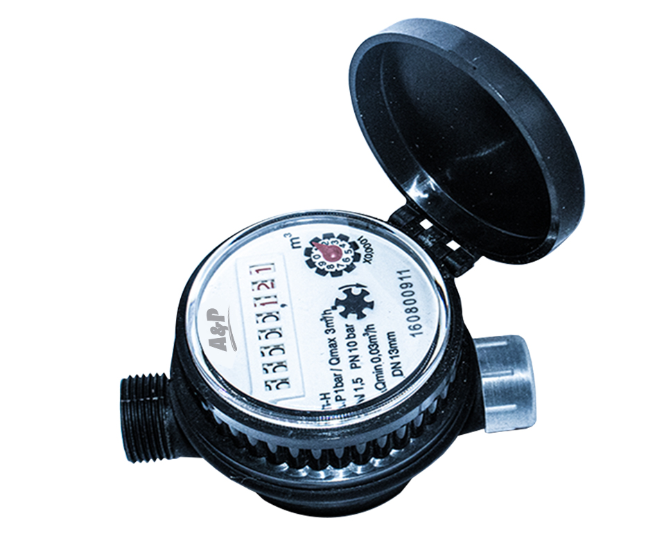 Medidor De Agua Abs Chorro único 1/2