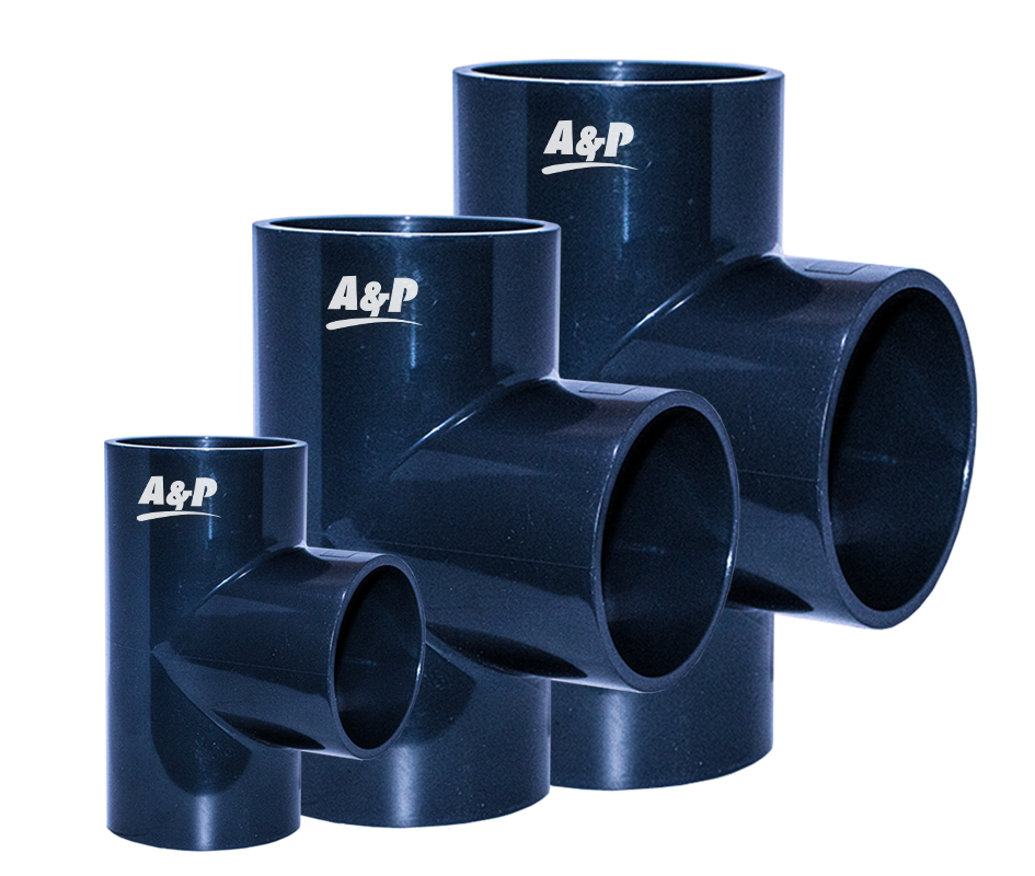 Tee Pvc Presión Color Dark Gray ,pn10 25mm 